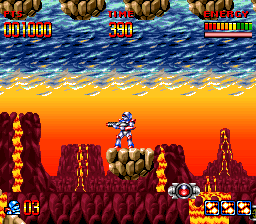 Super Turrican (USA) In game screenshot